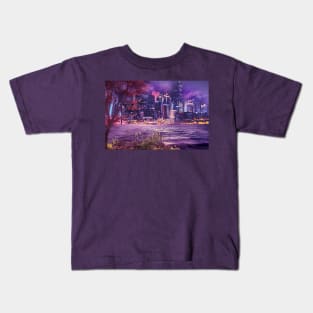 Lilac Skyline Kids T-Shirt